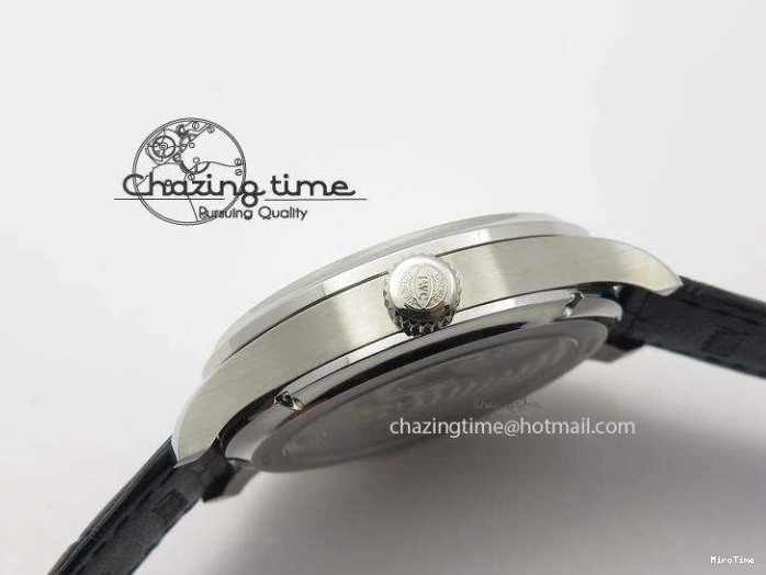 MIROTIME 0518 UrbanStyle Portuguese Tourbillon Power Reserve Moonphase SS White Dial On Black Leather Strap 7318